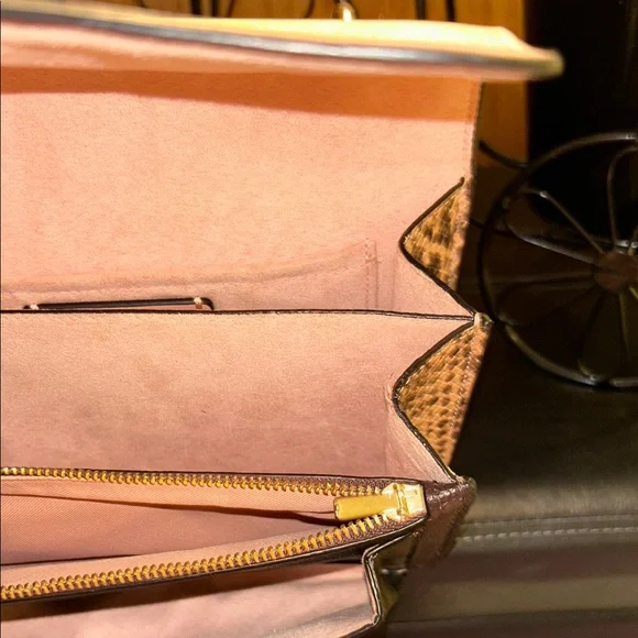 Coach Light Pink and Dark Brown Crossbody Bag - Picture 14 of 16